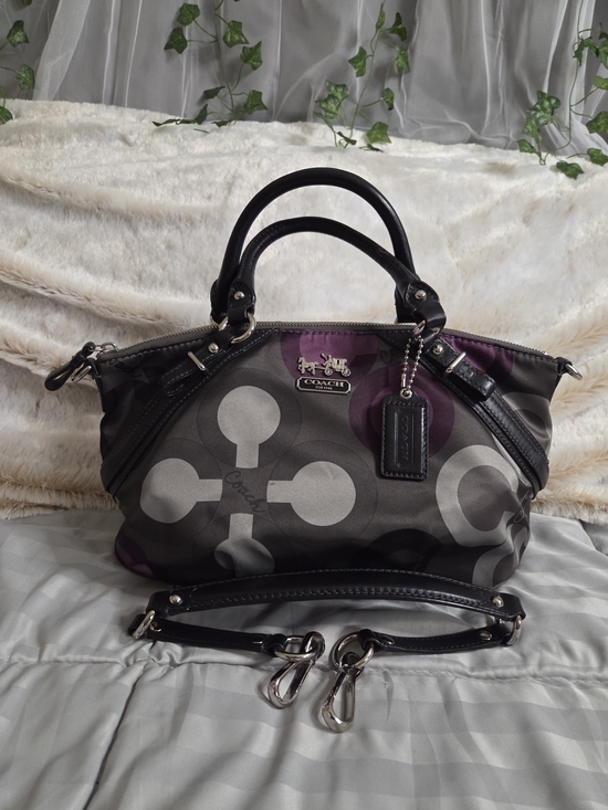 Coach Handbags - Coach Madison Sophia Sateen Clover Satchel